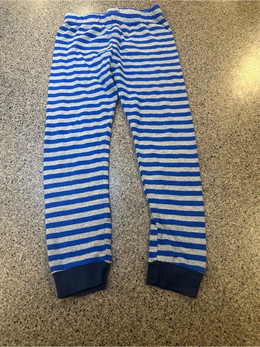 Blue & Gray Striped Kids Pajama Pants